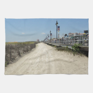 Ocean city Boardwalk Tea Towel