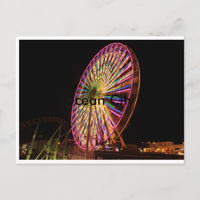 Ocean City ferris wheel Postcard (Front)
