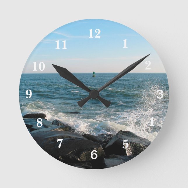 Ocean City Inlet Round Clock (Front)