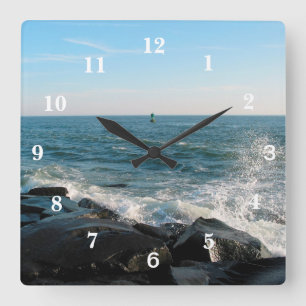 Ocean City Inlet Square Wall Clock
