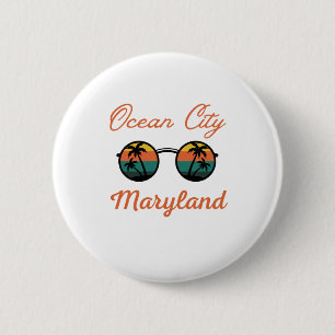 Ocean City Maryland 6 Cm Round Badge