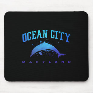 Ocean City Maryland Beach Lover Vacation Dolphin A Mouse Pad