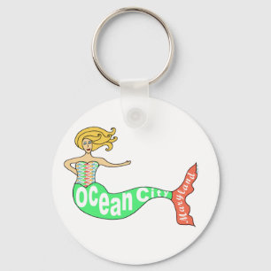 Ocean City, Maryland Mermaid Key Ring