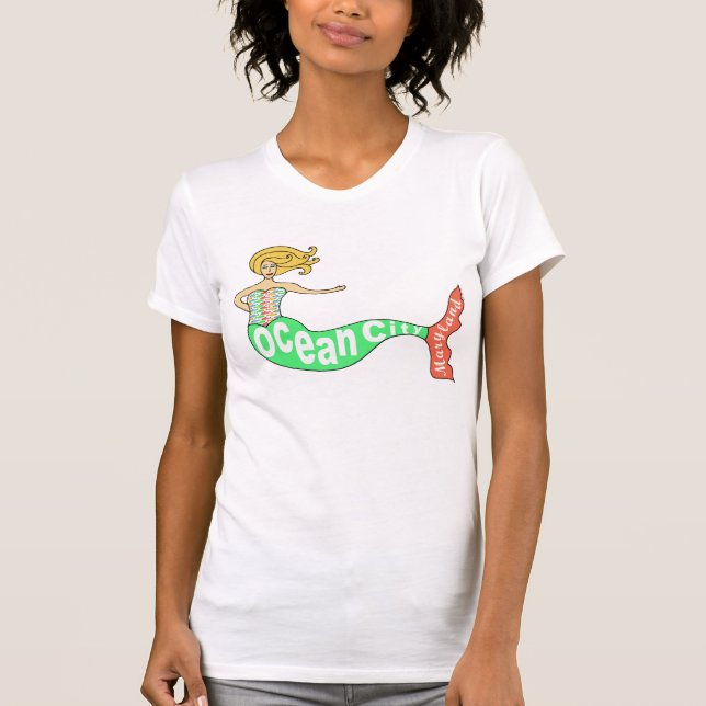 Ocean City, Maryland Mermaid T-Shirt (Front)