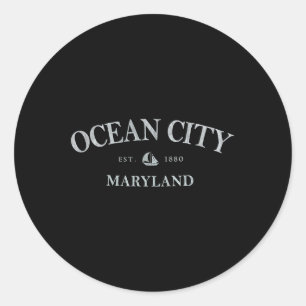 Ocean City Maryland _ Ocean City Md Sailboat Classic Round Sticker