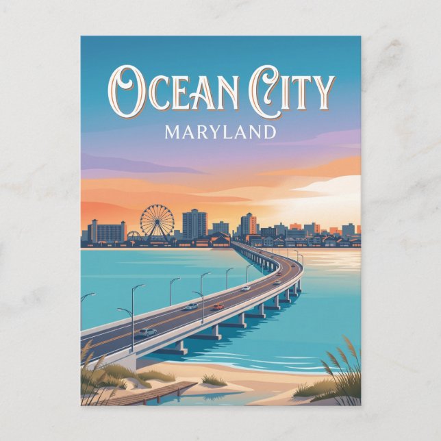 Ocean City Maryland Postcard (Front)