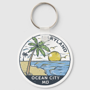 Ocean City Maryland Vintage Key Ring