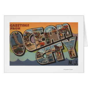 Ocean City, New Jersey - Large Letter Scenes