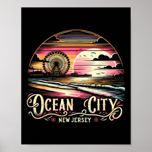 Ocean City New Jersey Travel Summer Family Vacatio Poster