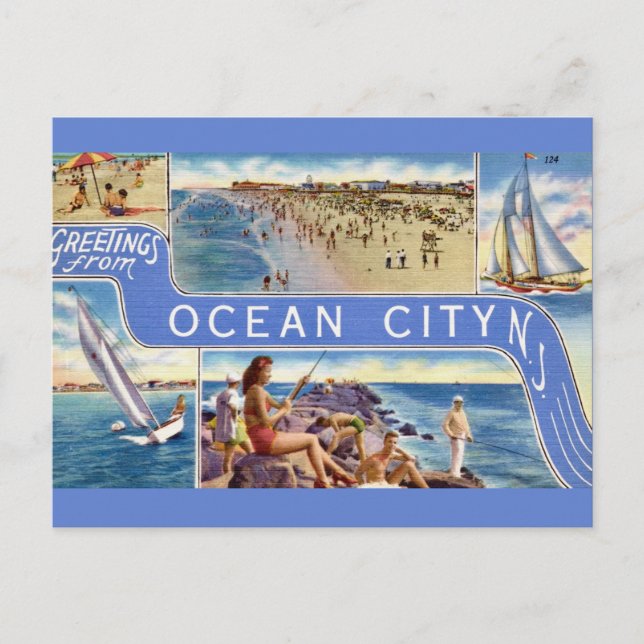 Ocean City NJ Postcard (Front)