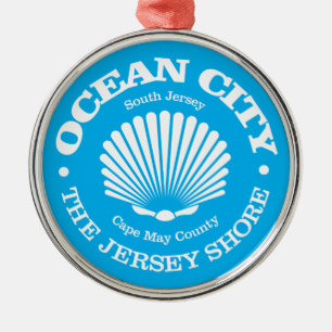 Ocean City NJ (seashell) Metal Ornament
