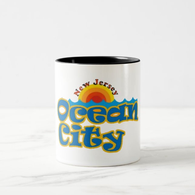 Ocean City NJ Two-Tone Coffee Mug (Center)