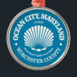 Ocean City (seashell) Metal Ornament<br><div class="desc">Ocean City,  Maryland.</div>