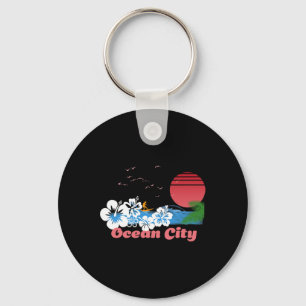 Ocean City Vacation Maryland Surfing Clothing  Key Ring