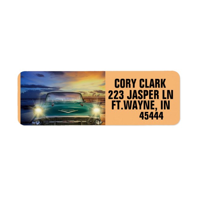 OCEAN CLASSIC CAR RETURN ADDRESS LABELS (Front)