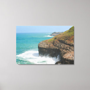 Ocean Cliffs at Kilauea Kauai Canvas Print