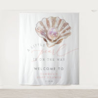 Ocean Coastal Beach Little Pearl Baby Shower