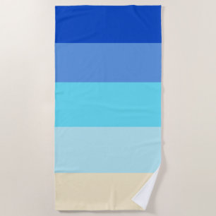 Ocean Colors Stripes Beach Towel