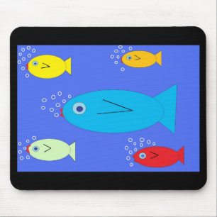 Ocean colour fish mousepad