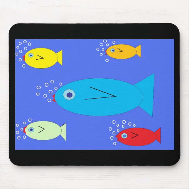 Ocean colour fish mousepad (Front)