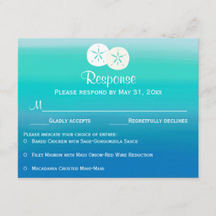 Ocean Colours RSVP Card