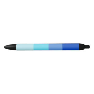 Ocean Colours Striped Pattern Black Ink Pen