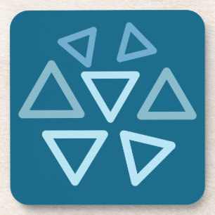 Ocean Colours Triangle Pattern Coaster