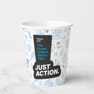 Ocean Conservation Plastic Pollution Awareness Paper Cups