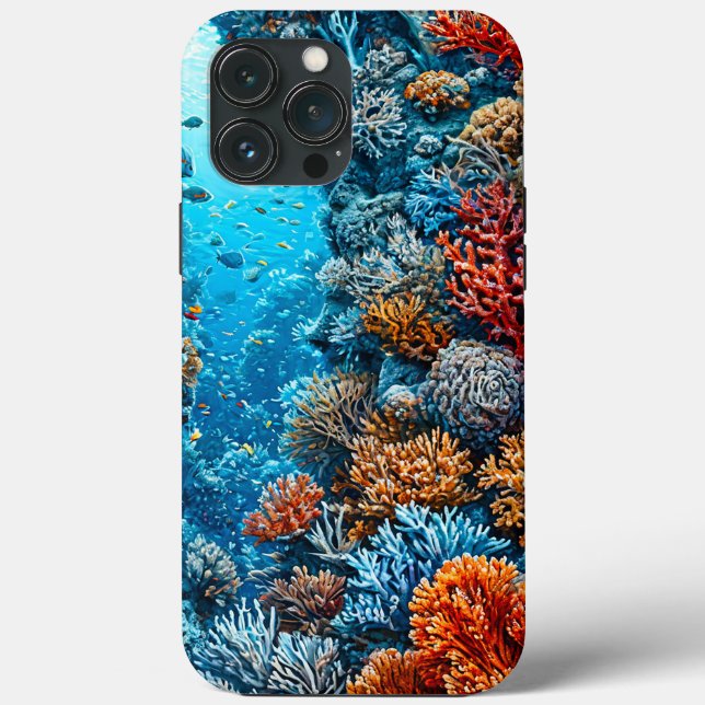 Ocean Coral Reef Art Aesthetic Underwater Case-Mate iPhone Case (Back)