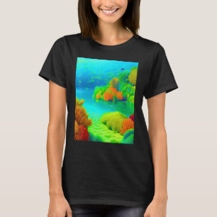 Ocean  Coral Reef Oasis Sea Illustration T-Shirt