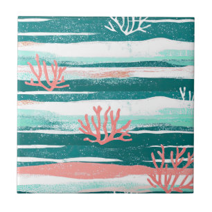 Ocean Coral Reef Pattern Ceramic Tile