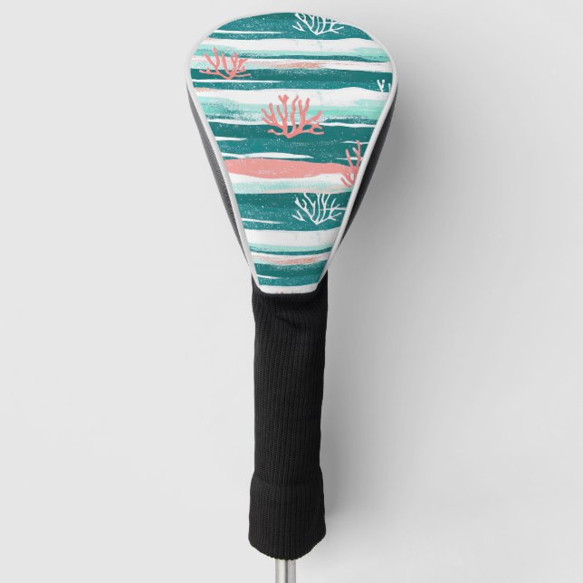 Ocean Coral Reef Pattern Golf Head Cover (Front)