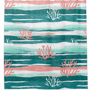 Ocean Coral Reef Pattern Shower Curtain