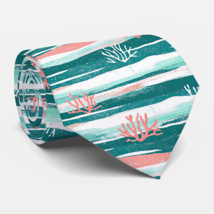 Ocean Coral Reef Pattern Tie