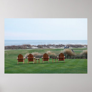 Ocean Course Chairs, Kiawah Island, South Carolina Poster