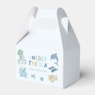 Ocean Creature Blue 1st Birthday Party Favour Box