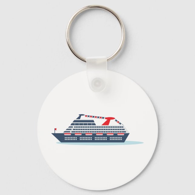 Ocean Cruise Ship Key Ring (Front)