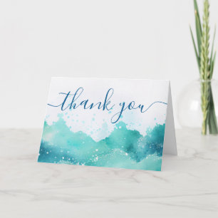Ocean Cruise Watercolor Boat Crew Appreciation Thank You Card