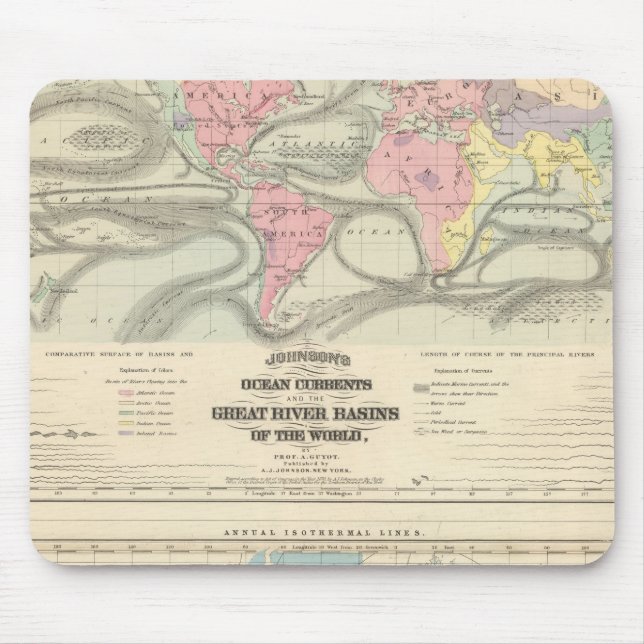 Ocean Currents and the Great River Basins Mouse Pad (Front)