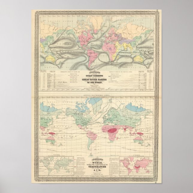 Ocean Currents and the Great River Basins Poster (Front)