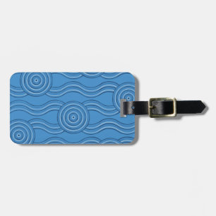 Ocean Customisable Name Australian Dreamtime Luggage Tag