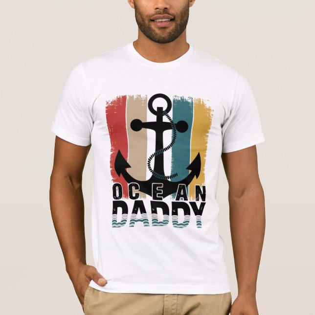 Ocean Daddy | Cool Beach Vibes T-Shirt for Sea (Front)
