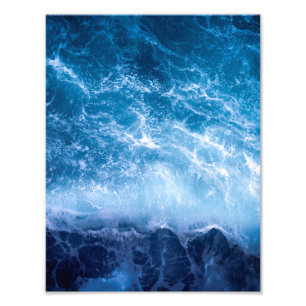 Ocean - Dark Blue Waves Photo Print