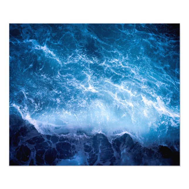 Ocean - Dark Blue Waves Photo Print (Front)