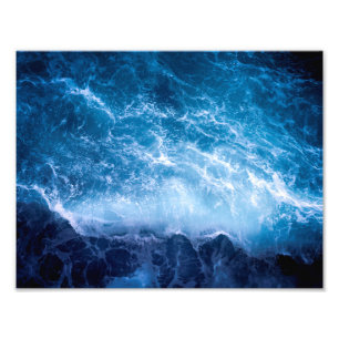 Ocean - Dark Blue Waves Photo Print