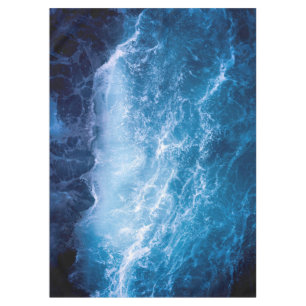 Ocean - Dark Blue Waves Tablecloth