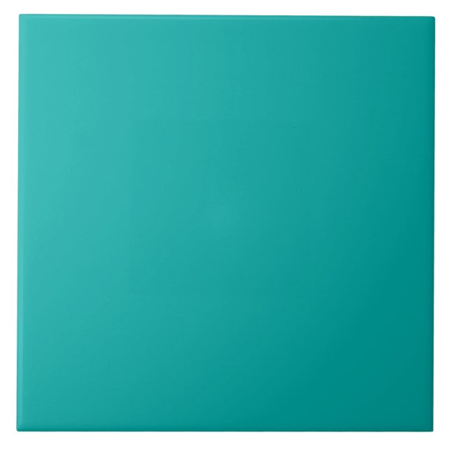 Ocean Deep Aqua Green Ceramic Tile. Tile (Front)