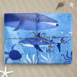 Ocean Depth Zones - Undersea Animals XL Wrapping Paper
