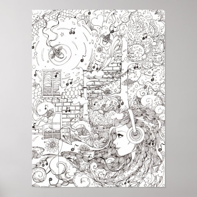 Ocean dip - poster print (Front)