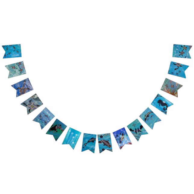 Ocean Dreaming Aboriginal Art Bunting Bunting (All)